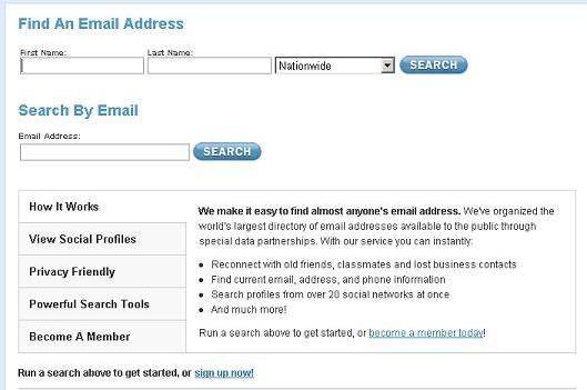 find-someones-email-small The Main Page of Find Someones Email Address